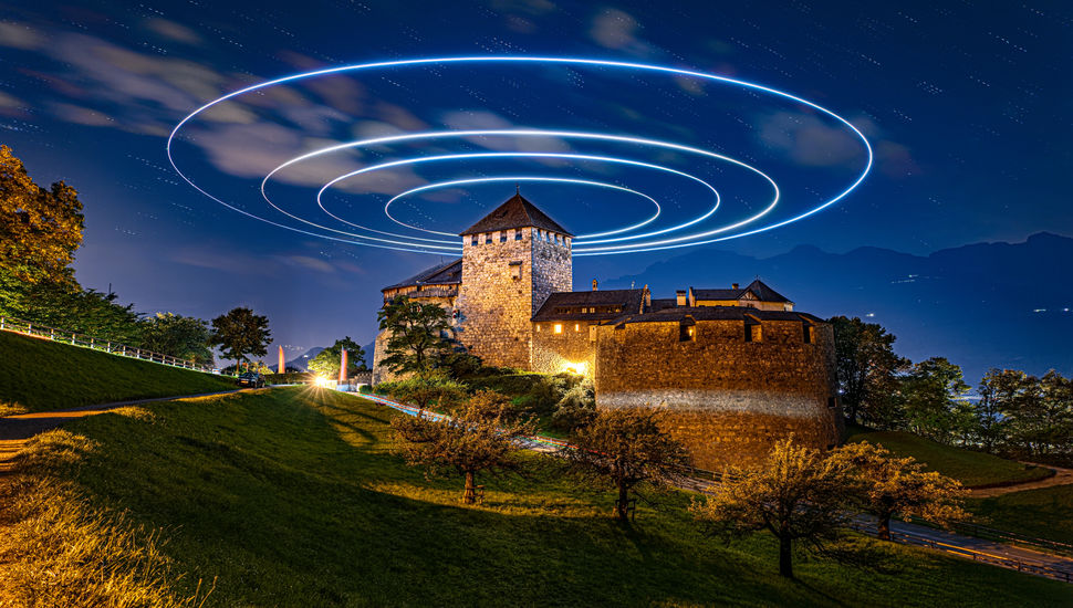 Schloss Vaduz Lichtaufnahme