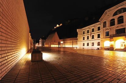 Regierungsviertel bei Nacht