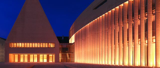 Regierungsviertel Vaduz bei Nacht