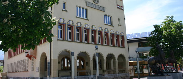 Rathausplatz im Zentrum von Vaduz