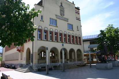 Rathausplatz im Zentrum von Vaduz