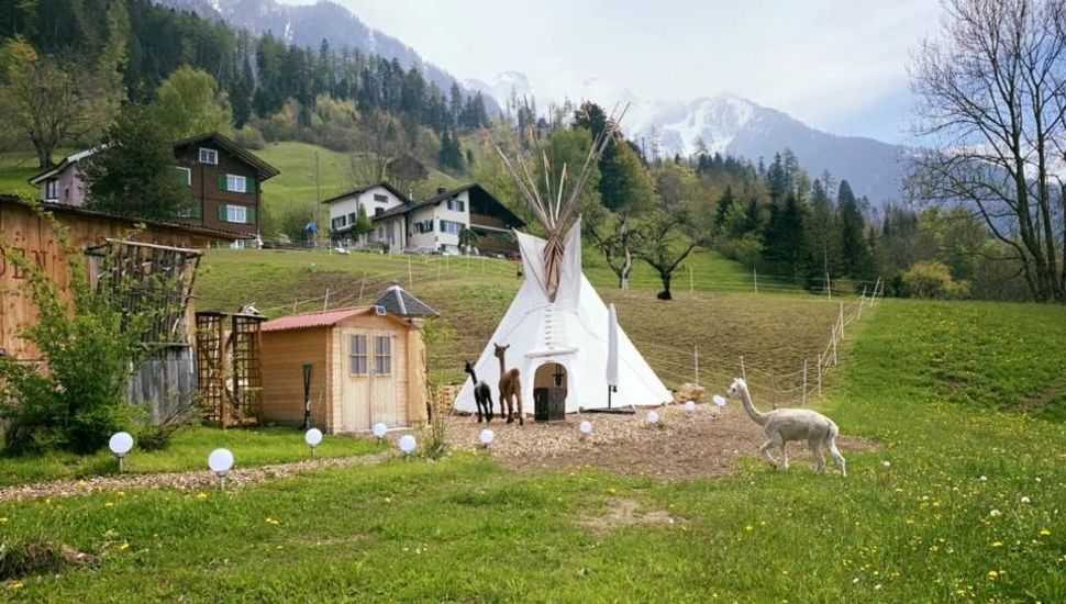 Übernachtung im Tipi